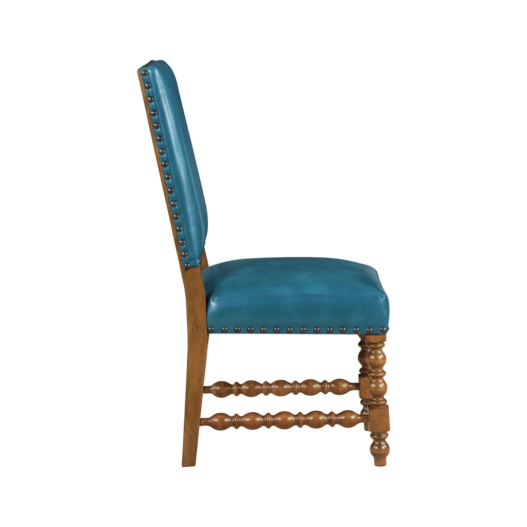 Dining chair set in turquoise view 14