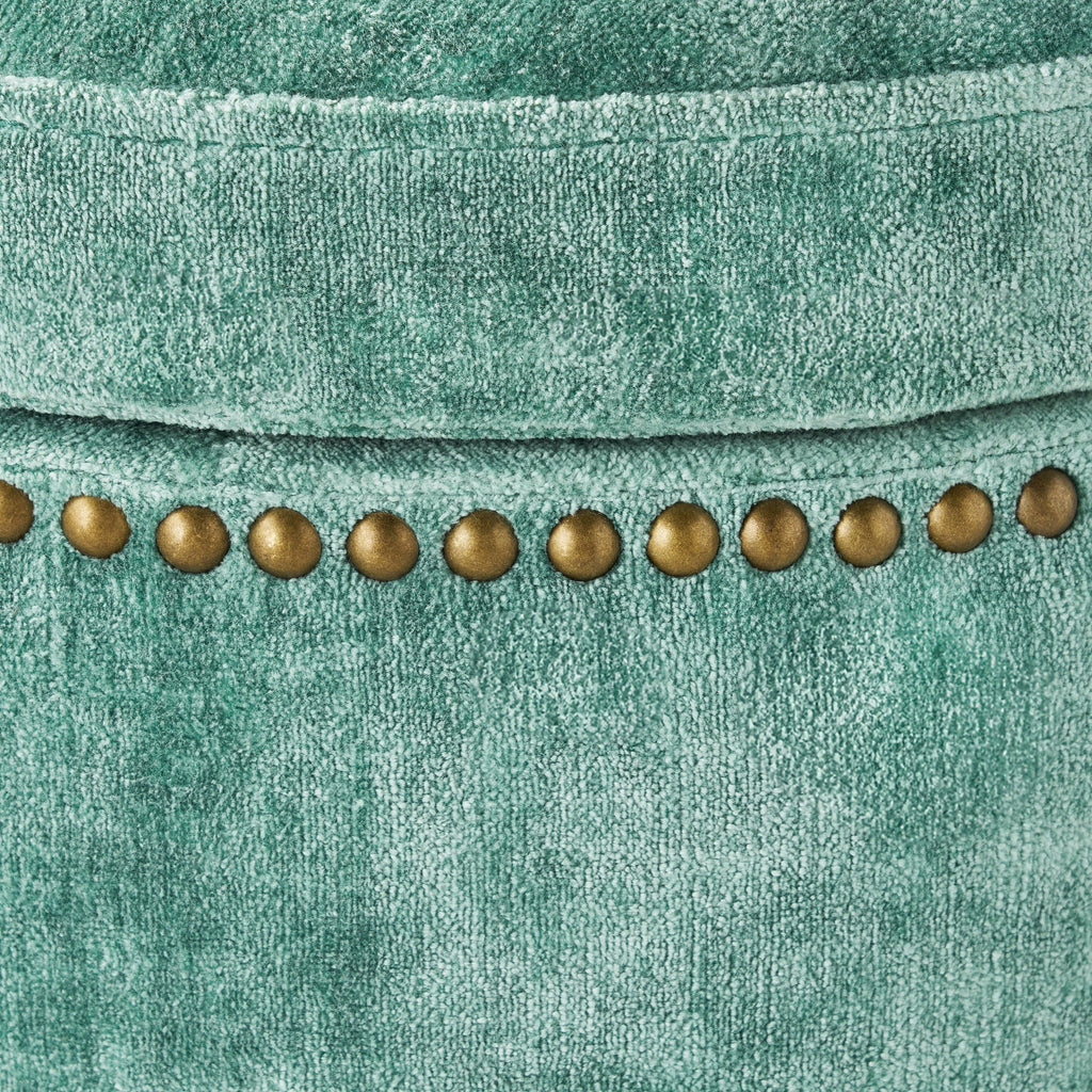 Storage ottoman in jade view 10