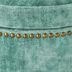 Storage ottoman in jade view 10