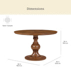 Dining table in heirloom brown view 4