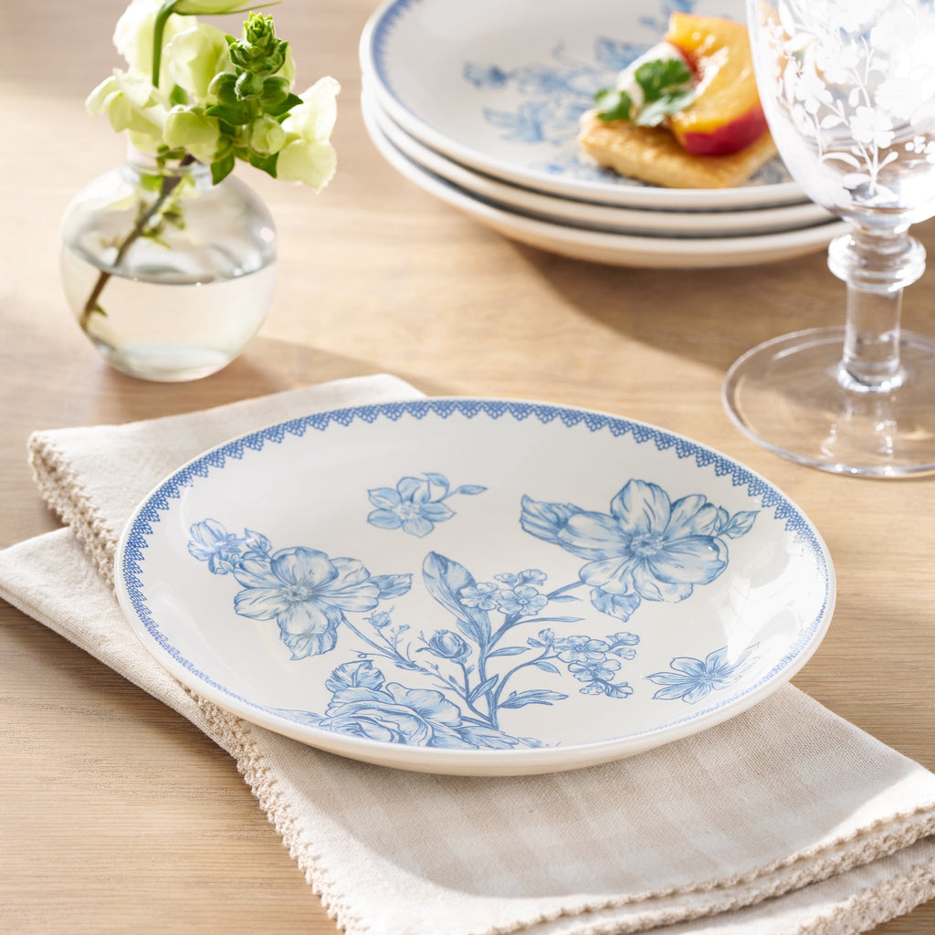 Appetizer plate set in blue view 2