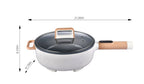 Electric skillet in linen speckle view 3