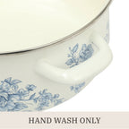 Dutch oven in blue view 4