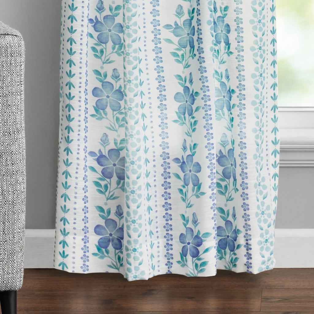 Curtain panel pair in blue view 5