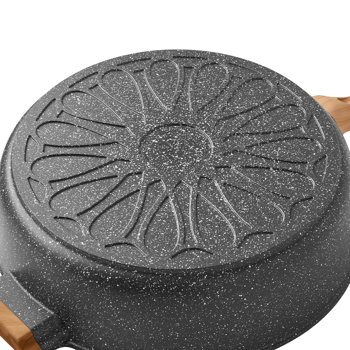 Jumbo cooker saute pan in charcoal speckle view 3