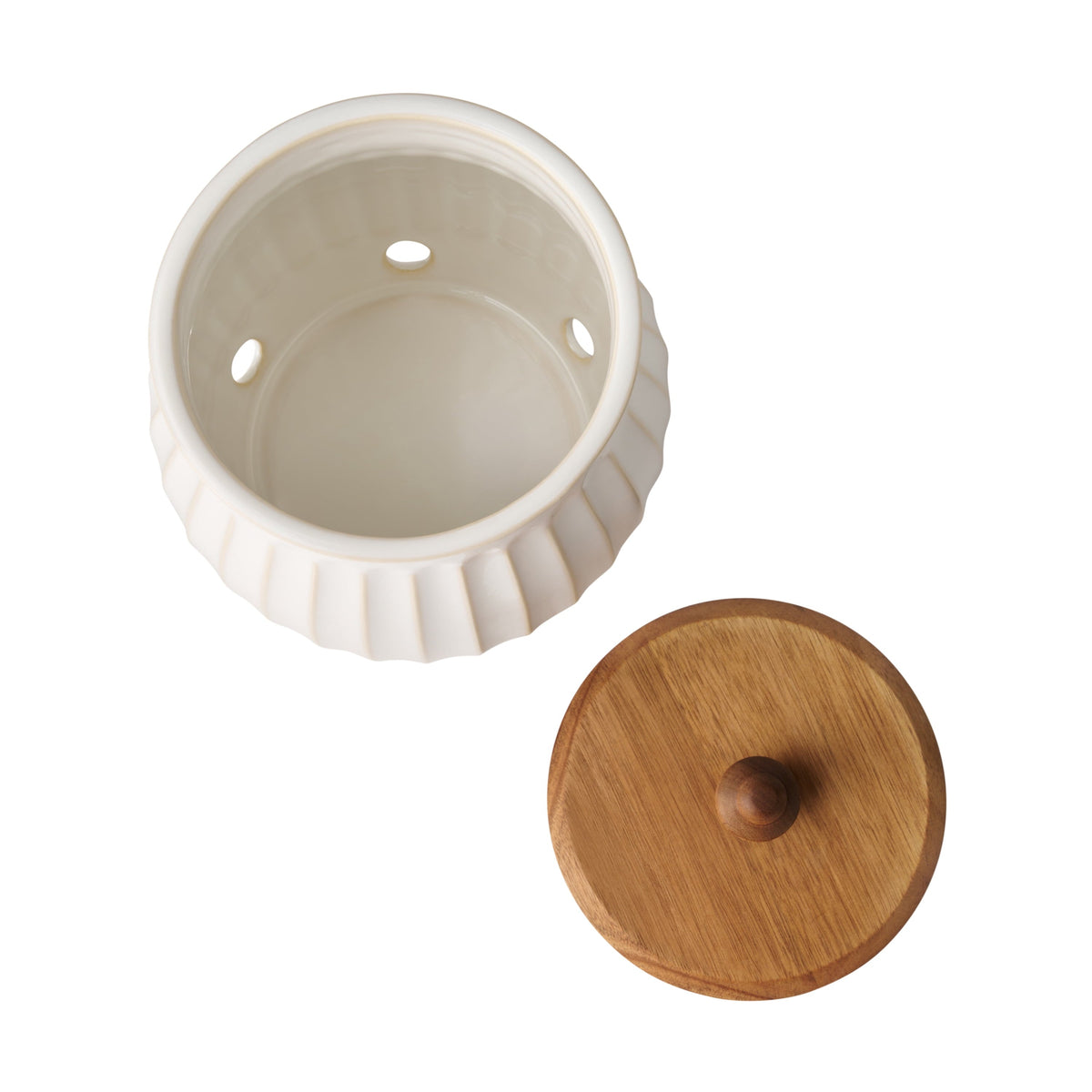Onion keeper in white view 5