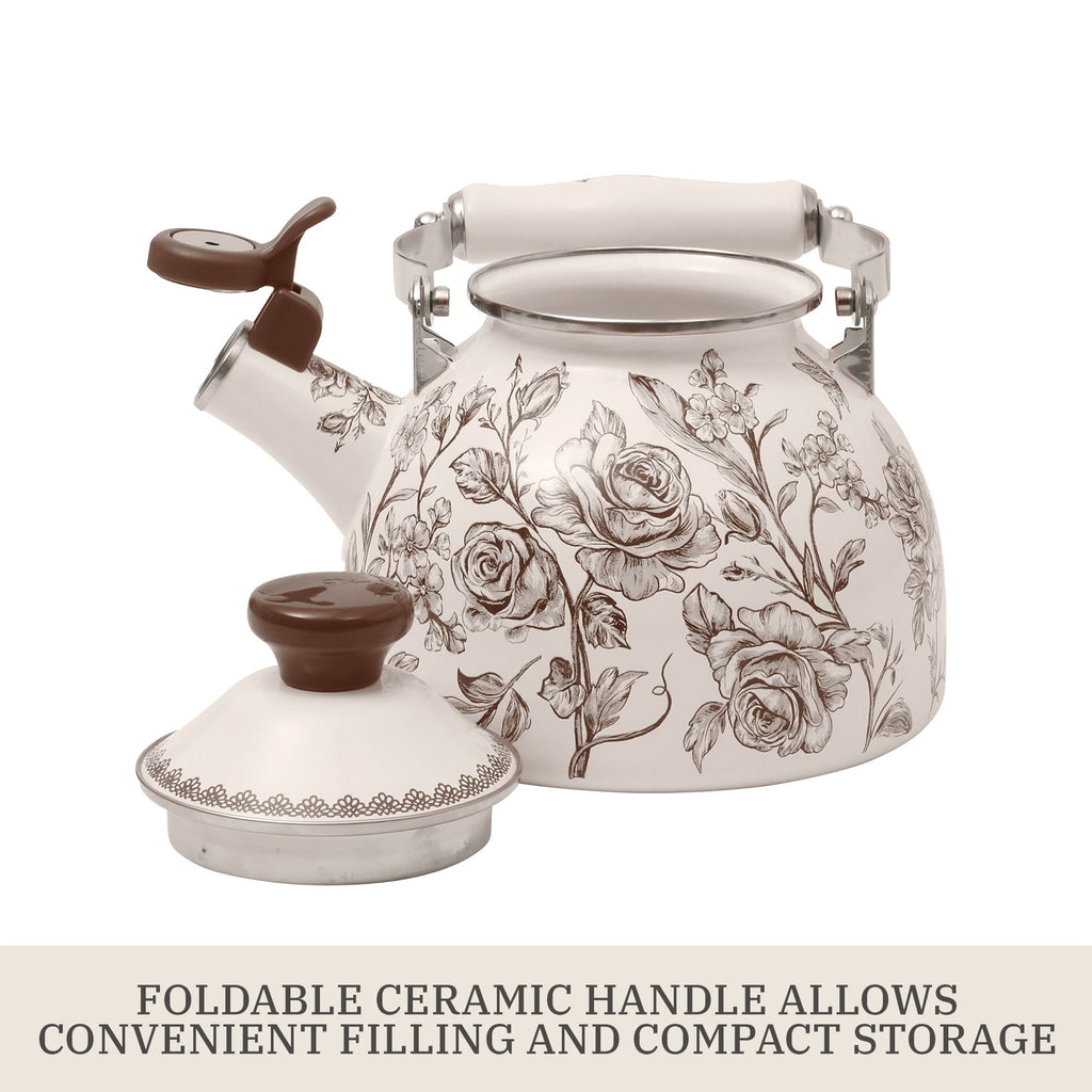 Tea kettle in brown view 6