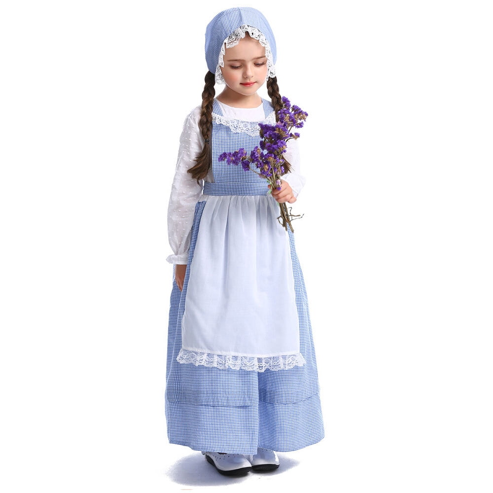 Girls pioneer costume in blue view 8