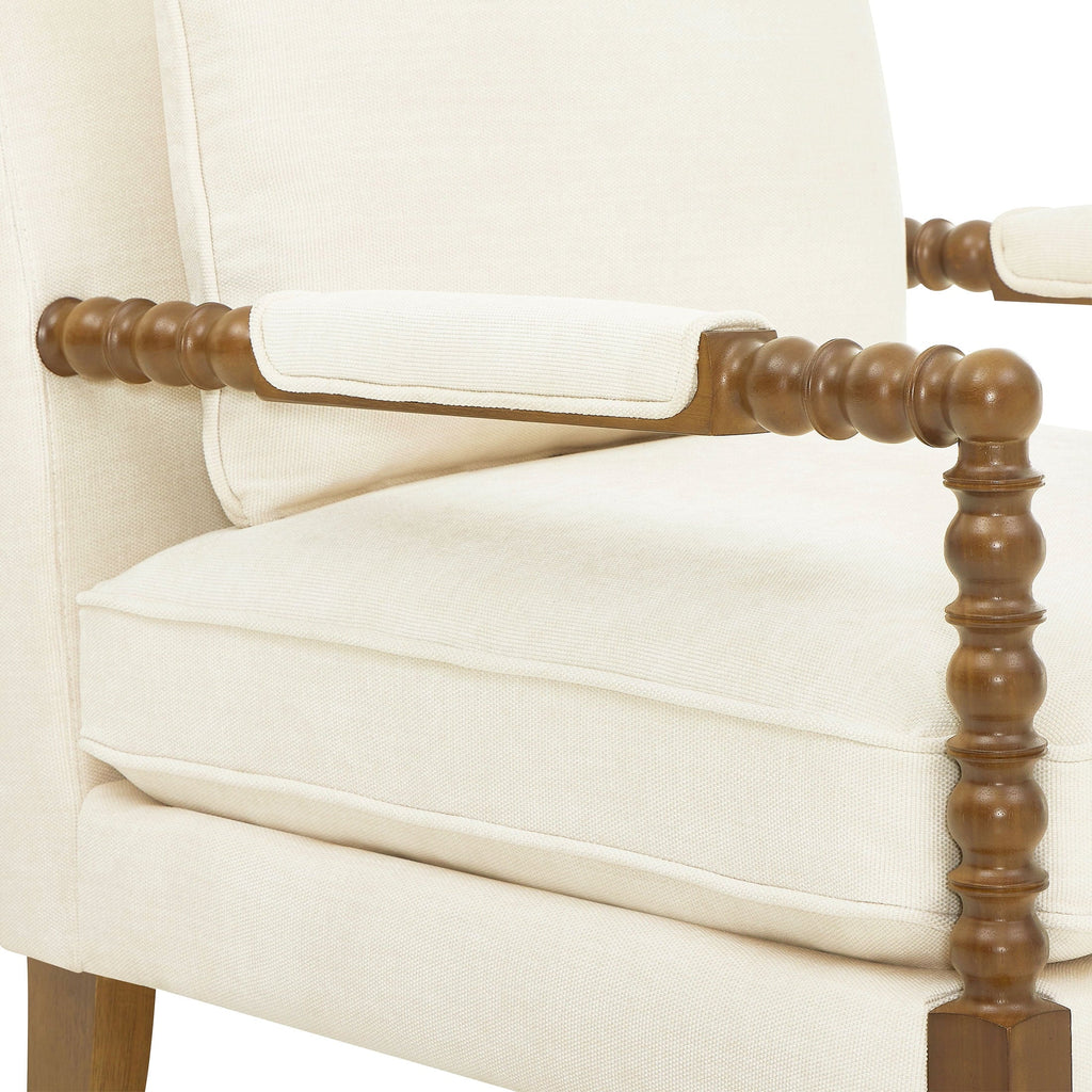 Accent chair in antique white view 7