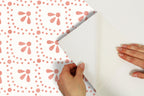 Peel and stick wallpaper in coral view 4