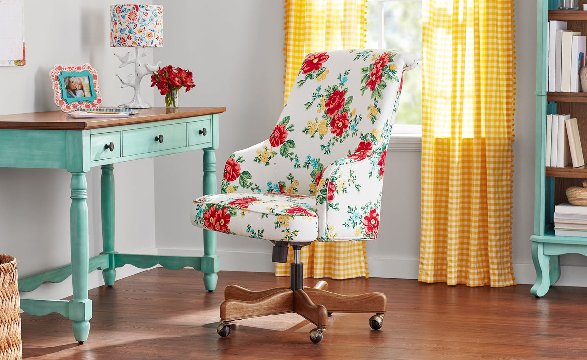 Office chair in white view 2