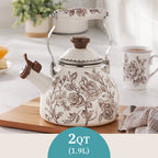 Tea kettle in brown view 3
