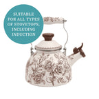 Tea kettle in brown view 4