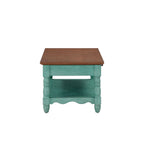 Coffee table in teal view 9