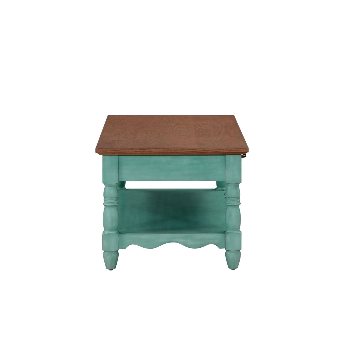 Coffee table in teal view 9