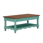 Coffee table in teal view 10