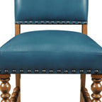 Dining chair set in turquoise view 7