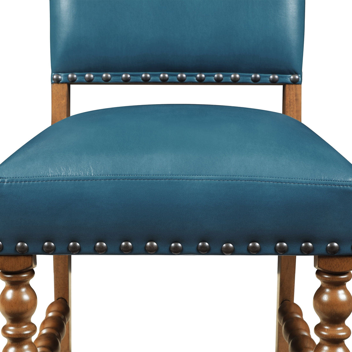 Dining chair set in turquoise view 7