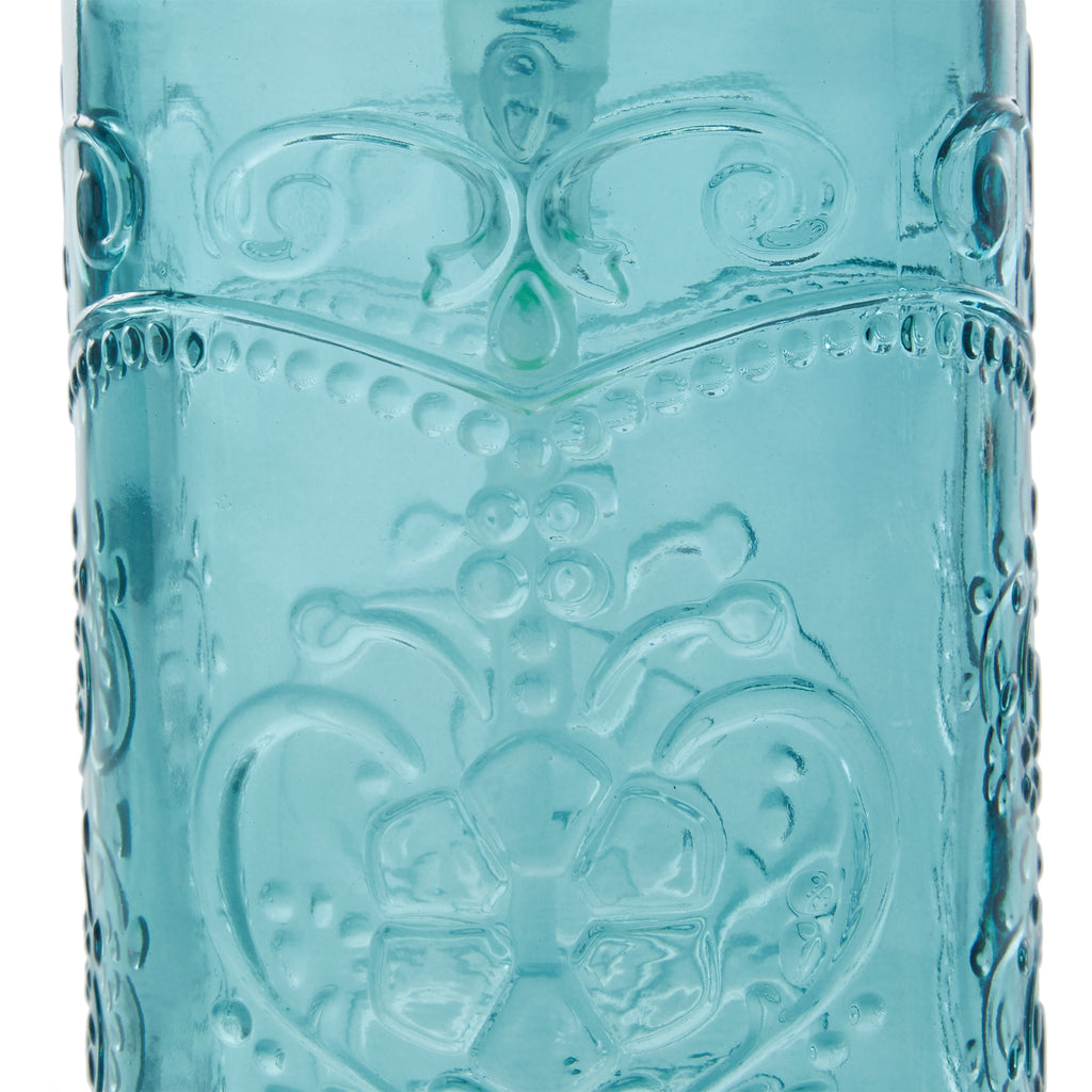 Bath accessory set in teal view 4