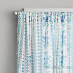 Curtain panel pair in blue view 2
