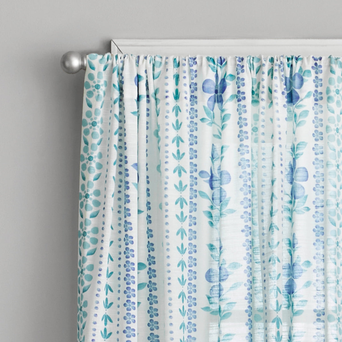 Curtain panel pair in blue view 2