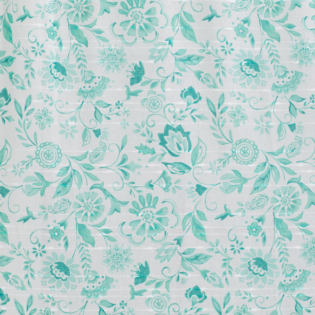 Curtain panel in teal view 4