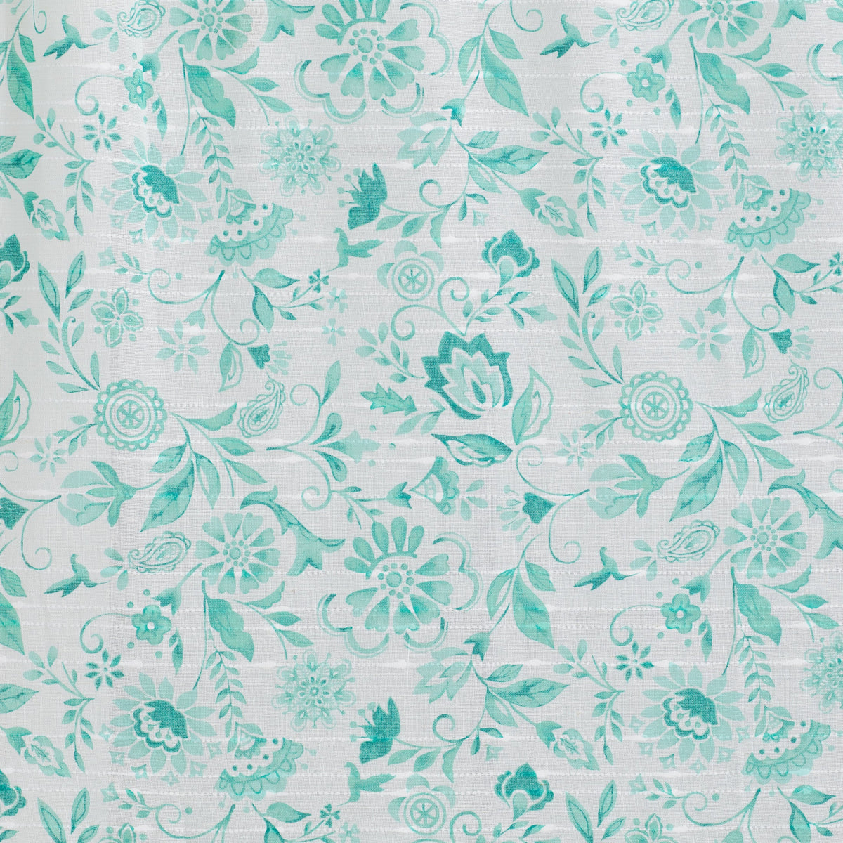 Curtain panel in teal view 4