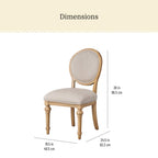 Dining chair set in heirloom wheat view 4