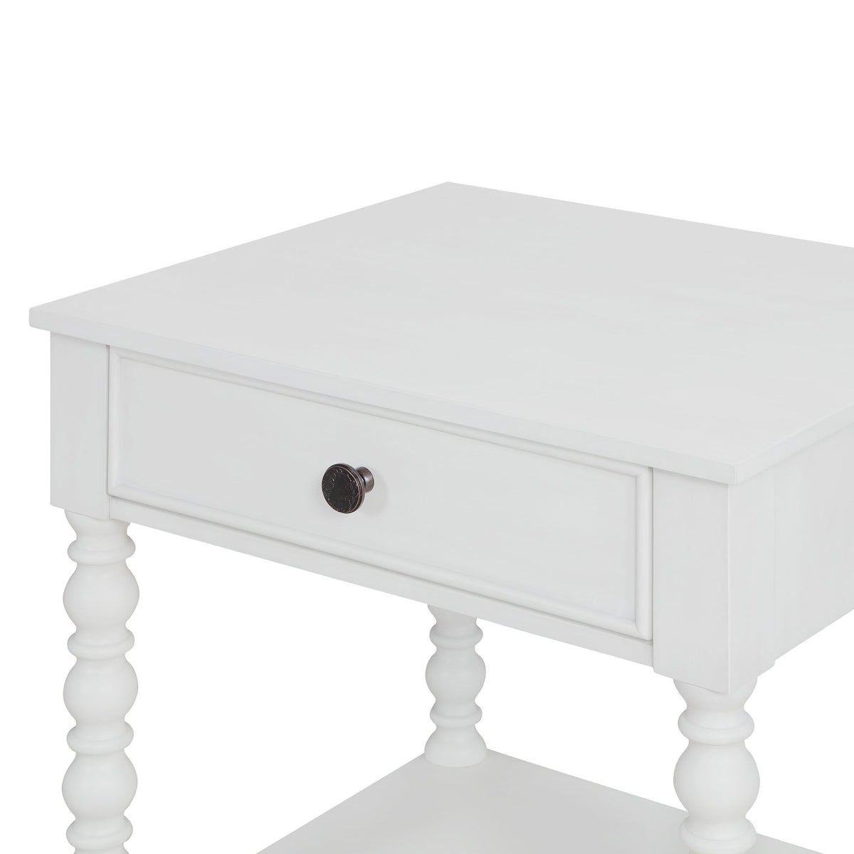 Nightstand in white view 4