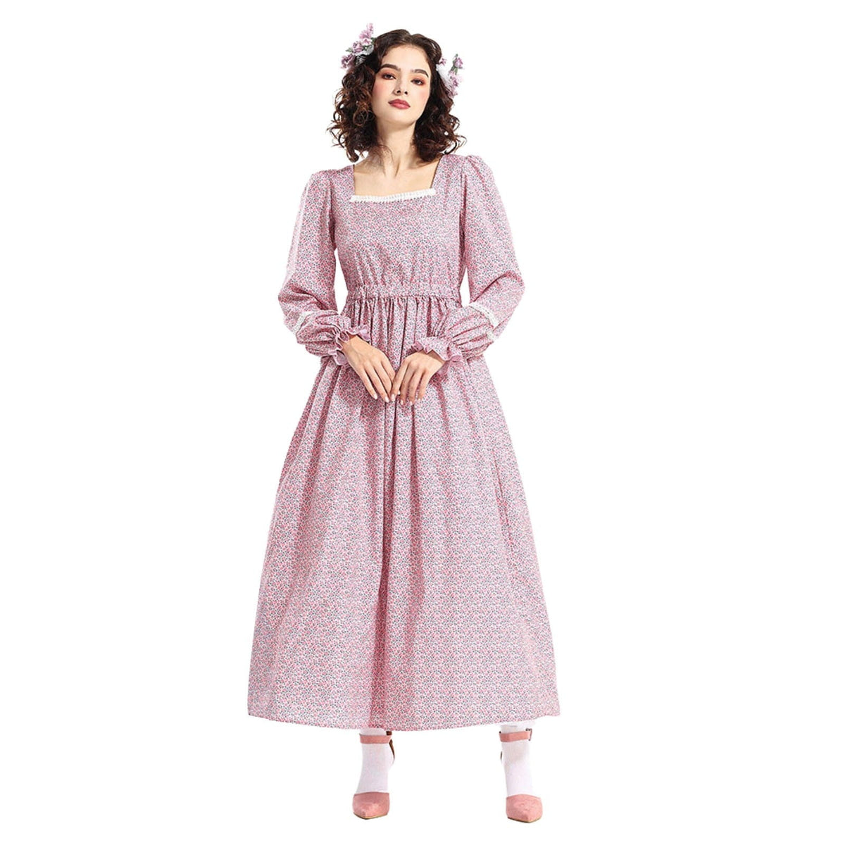 Womens colonial costume dress in Pink