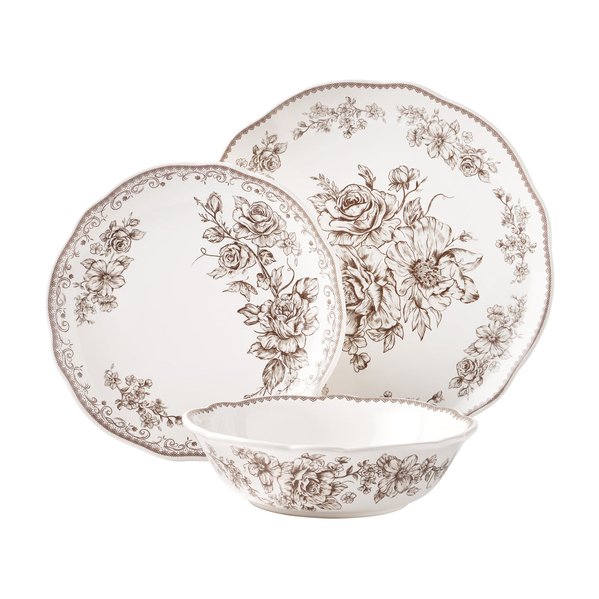 Dinnerware set in Brown