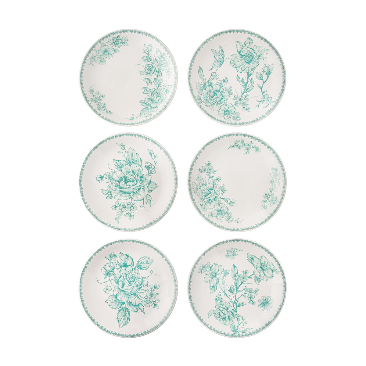 Appetizer plate set in Green