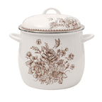 Brambelle Agatha Enamel on Steel Stock Pot with Lid 12 Quart Brown