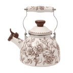 Brambelle Agatha Enamel on Steel Tea Kettle 2 Quart Brown