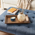 Brambelle Harper Decorative Tray with Beaded Rim Rustic Brown
