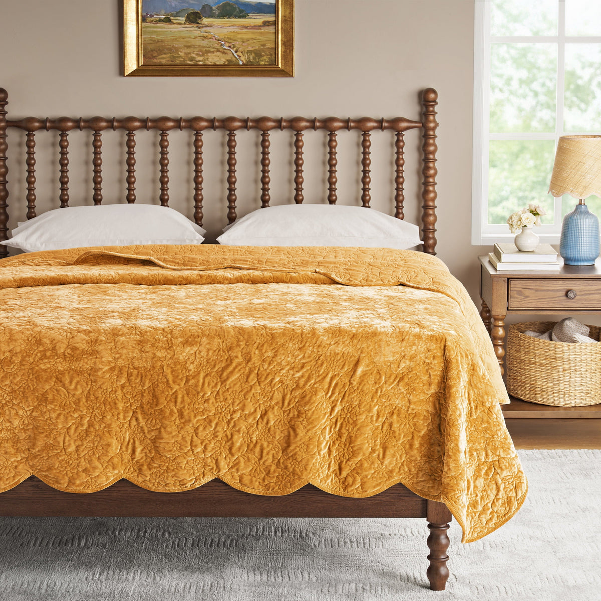 Quilt in Amber Yellow