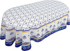 Brambelle Polish Pottery Style Tablecloth Blue Ceramic Print