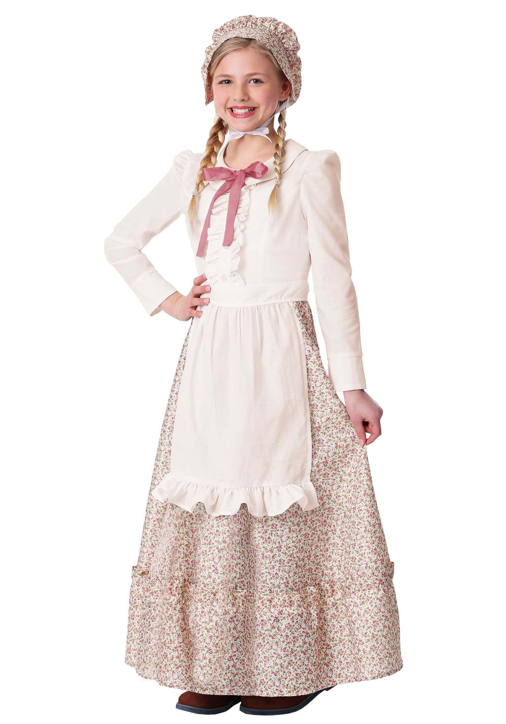 Brambelle Girls Prairie Pioneer Costume Dress Sizes XS to XL