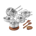 Brambelle Stainless Steel Cookware Set with Kitchen Utensils 14 Piece
