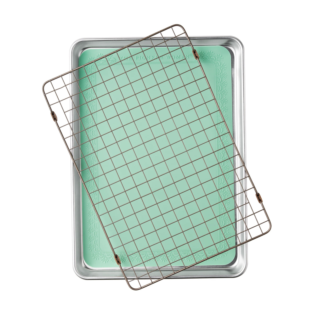 Brambelle Aluminum Sheet Pan Set with Wire Rack and Silicone Mat 3 Piece
