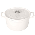 Brambelle Enameled Cast Iron Dutch Oven with Lid 5 Quart Linen
