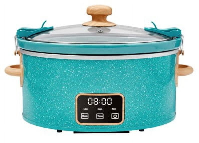 Brambelle Slow Cooker 6 Quart Teal Speckle