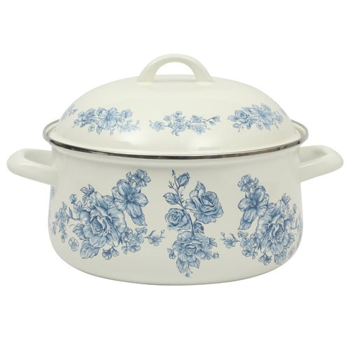 Brambelle Agatha Enamel on Steel Dutch Oven 6 Quart Blue