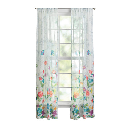 Brambelle Blooming Bouquet Floral Curtain Panel Pair 40 x 84 Inch