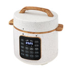 Brambelle Pressure Cooker with Touch Control Display 6 Quart Linen Speckle