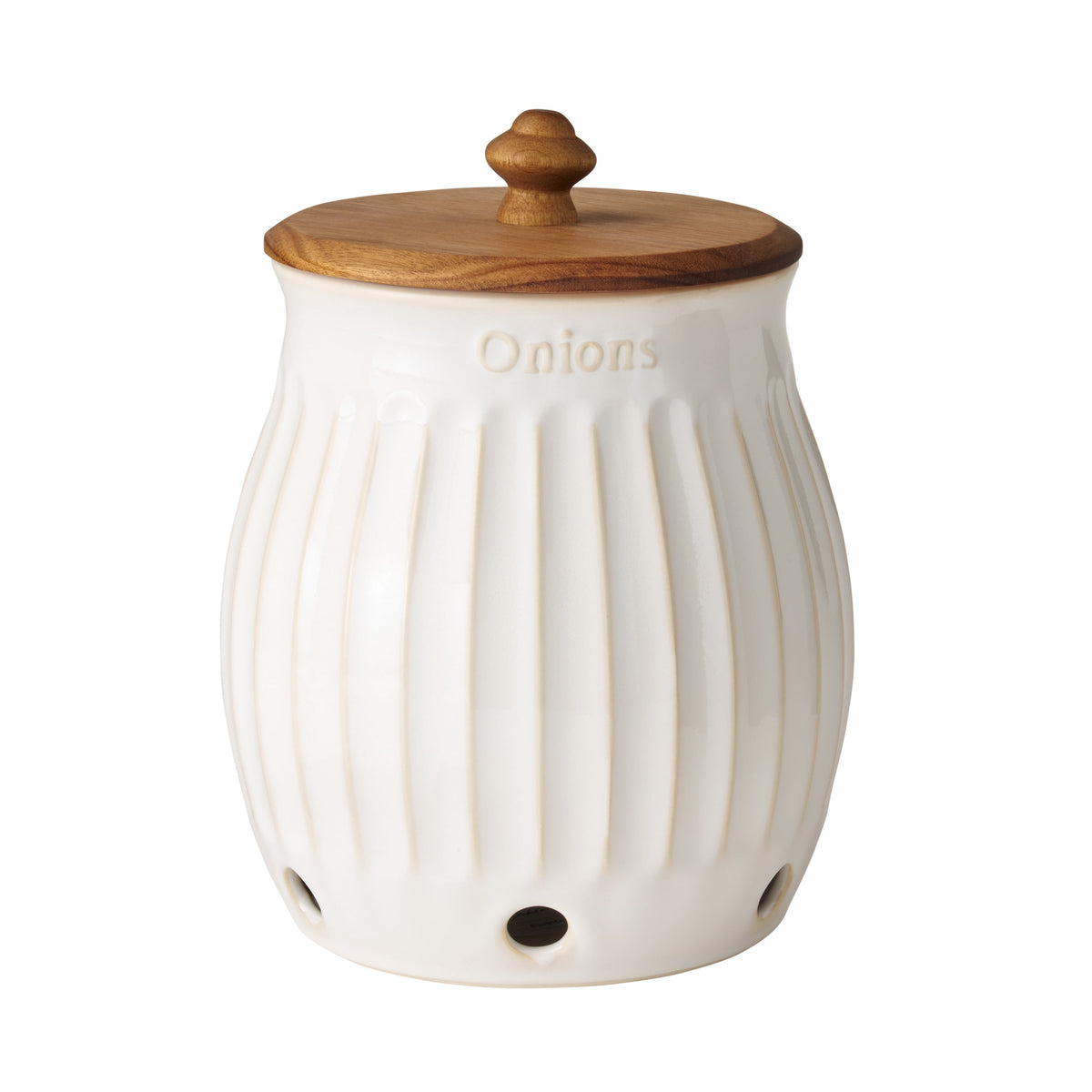 Brambelle Colette Stoneware Onion Keeper White