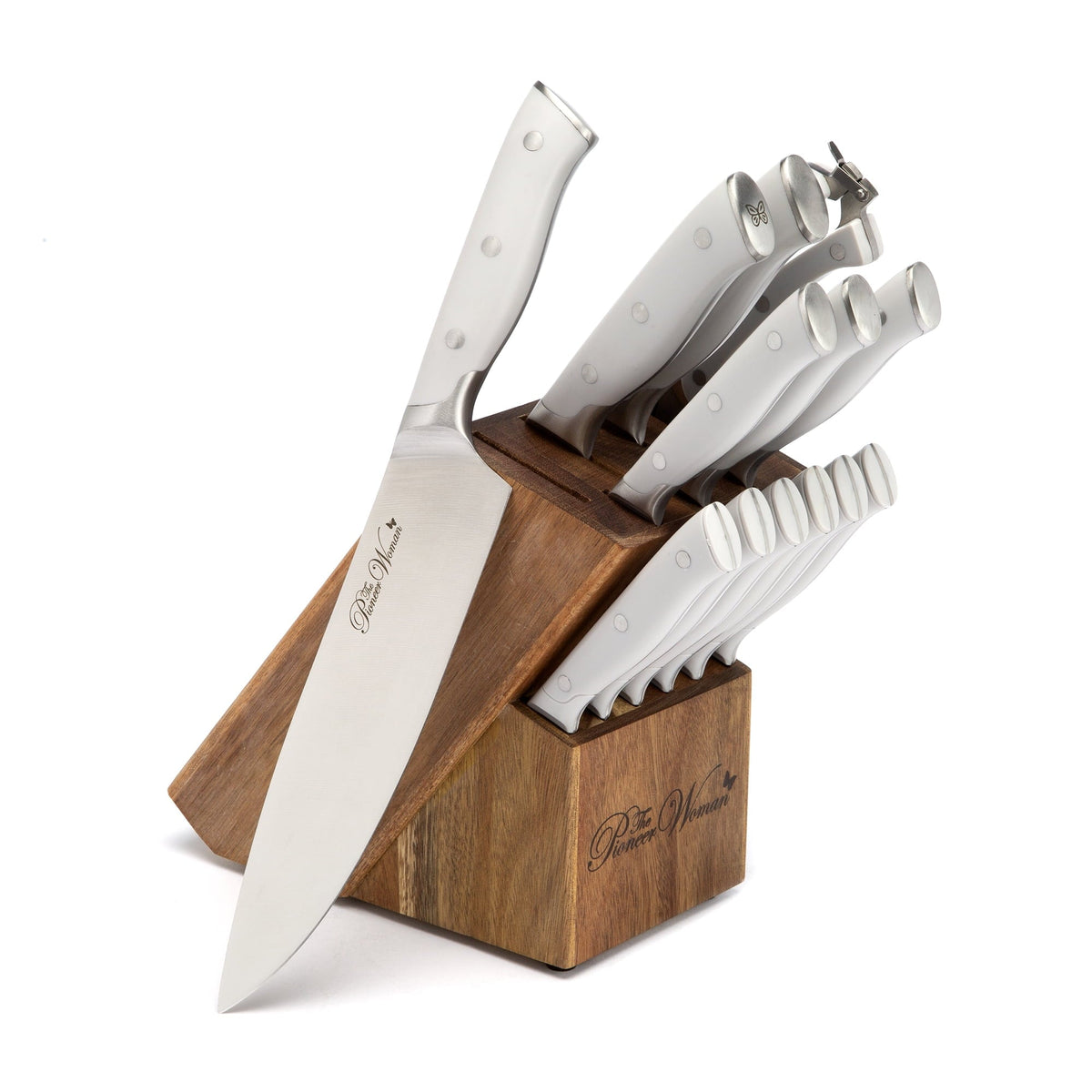 Brambelle Signature Stainless Steel Knife Block Set 14 Piece Gray