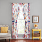 Brambelle Sheer Cotton Floral Curtain Panel 50 x 84 Inch