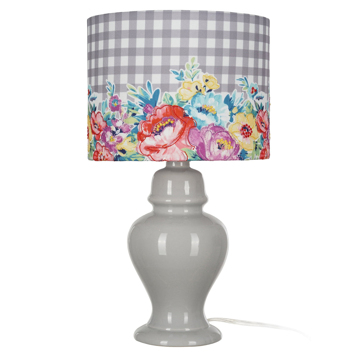 Brambelle Sweet Romance Table Lamp Gray Finish with LED Bulb