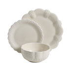 Brambelle Toni Plates and Bowls Dinnerware Set 12 Piece Linen